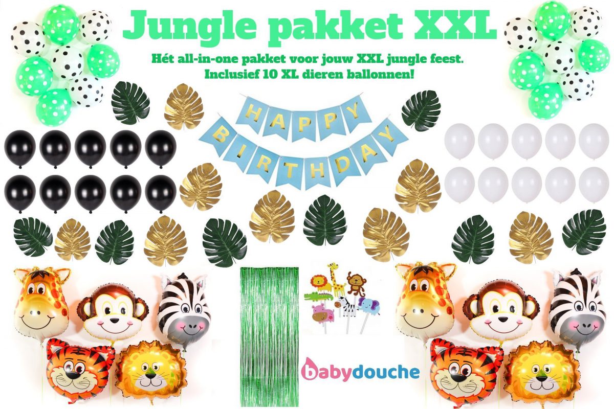 Jungle Verjaardag Decoratie Blauw - Versiering Jongen